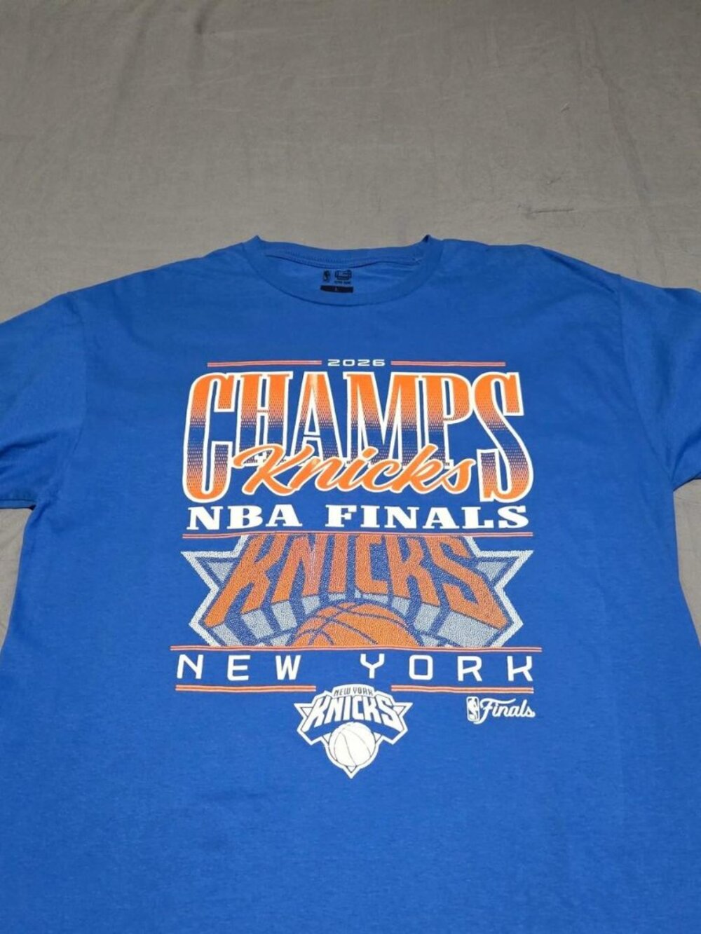 NWT Ultra Game NBA New York Knicks 2026 Champs Finals Graphic Tee L